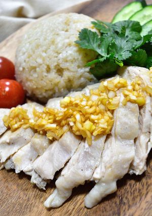 炊飯器で簡単カオマンガイ(茉莉花茶使用)-レシピのメイン写真