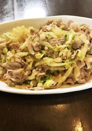 白菜と豚バラのポン酢炒め-レシピのメイン写真
