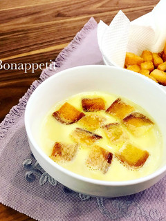 大きなクルトンのかぼちゃスープお子様へ-レシピのメイン写真