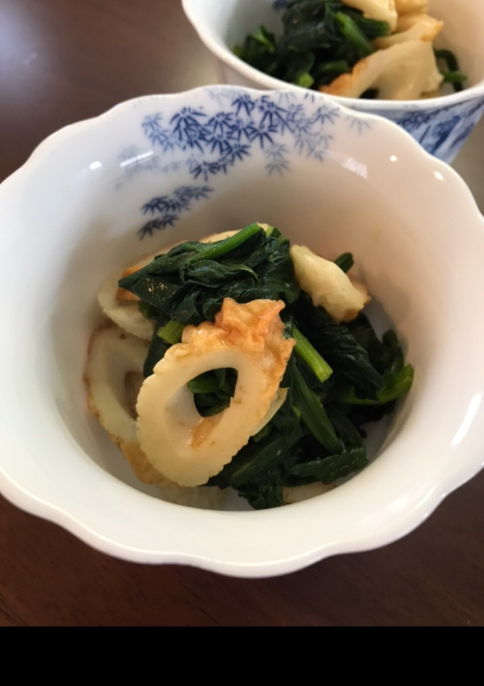 ほうれん草と竹輪のわさび醤油和え-レシピのメイン写真