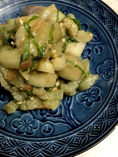 レンジで簡単☆西洋白なすの梅肉和え-レシピのメイン写真