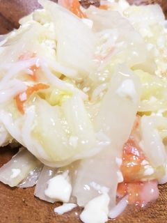 白菜と豆腐、カニカマのあんかけ-レシピのメイン写真