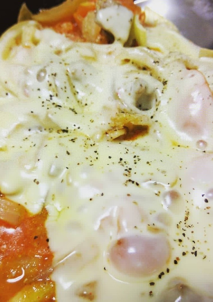 豚肉と玉ねぎのトマキムチーズ炒め☆-レシピのメイン写真