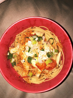 醤油鍋スープで低糖質パスタ作ってみた!-レシピのメイン写真
