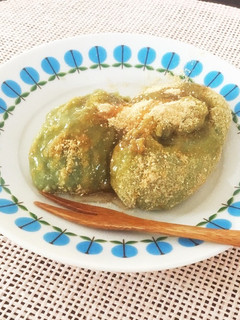 おからでもっちもち♪よもぎきなこ餅風-レシピのメイン写真