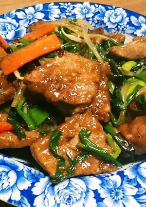 和家の美味しいニラレバ-レシピのメイン写真