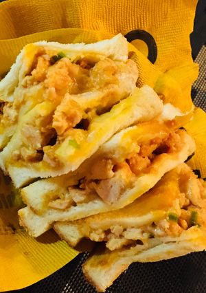 旨辛サラダチキンチーズダッカルビトースト-レシピのメイン写真