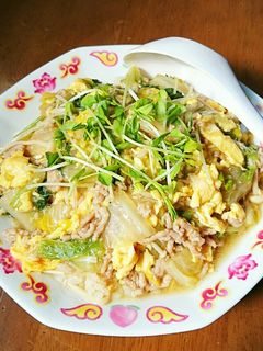 白菜と豚ひき肉の中華風あんかけ丼-レシピのメイン写真
