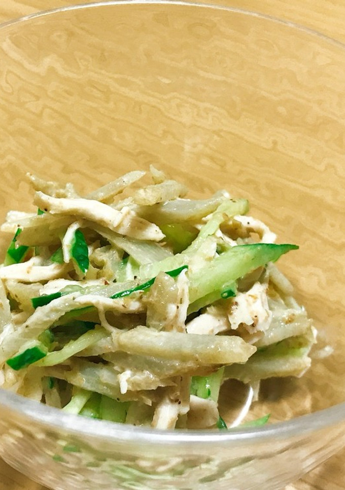 鶏ささみとごぼうきゅうりの胡麻ドレサラダ-レシピのメイン写真