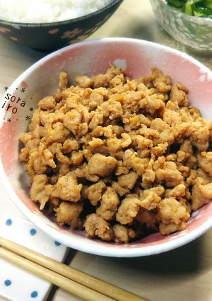 作りおきでも柔らか＊簡単ふっくら鶏そぼろ-レシピのメイン写真