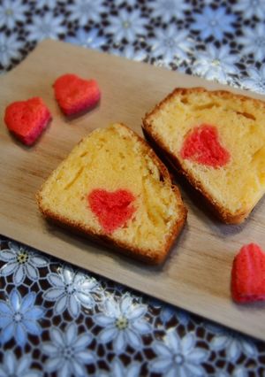 ハートのパウンドケーキ*-レシピのメイン写真