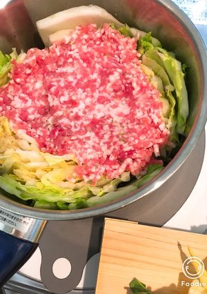 豚ひき肉で手作りソーセージ風と白菜煮-レシピのメイン写真