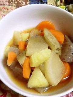 元気の素!根菜たっぷり甘めの煮物-レシピのメイン写真