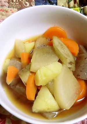 元気の素！根菜たっぷり甘めの煮物-レシピのメイン写真