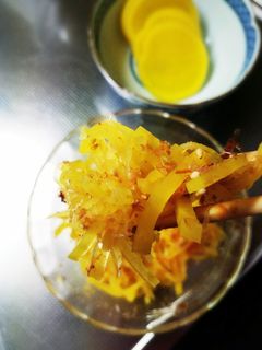 工程1つだけ!沢庵のおかかゴマ和え-レシピのメイン写真