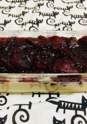 お豆腐クリーム　カシスアップルソース添え-レシピのメイン写真