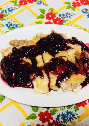 カシスソースのパリチキン-レシピのメイン写真