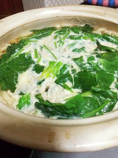ほうれんそうと豚肉と卵のあったかうどん-レシピのメイン写真
