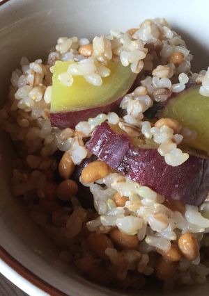 生姜で美味！サツマイモと納豆のまぜご飯-レシピのメイン写真
