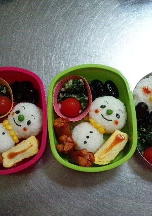 ♥簡単♥雪だるまキャラ弁♥クリスマスにも-レシピのメイン写真