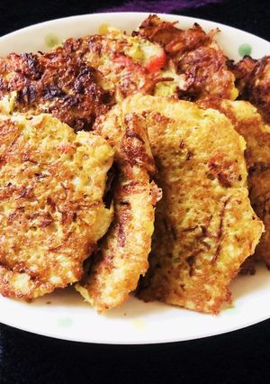 ♪千切りキャベツでモチモチお好み焼き～♪-レシピのメイン写真