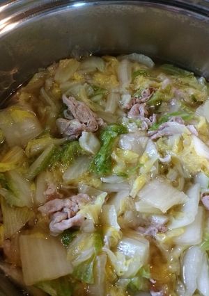 定番メニュー　白菜と豚肉の煮物-レシピのメイン写真