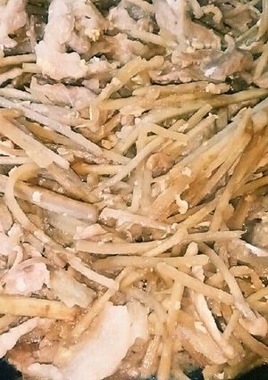 ごぼうと豚肉の柳川風-レシピのメイン写真