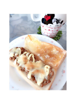 納豆トースト-レシピのメイン写真