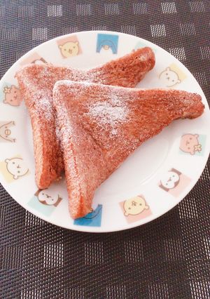 食パンで♡ミルクココアフレンチトースト♡-レシピのメイン写真