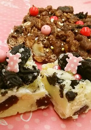 バレンタイン用ホワイトチョコファッジ-レシピのメイン写真