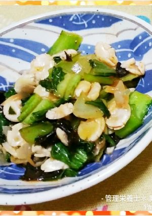 チンゲン菜と打ち豆のピリ辛炒め-レシピのメイン写真