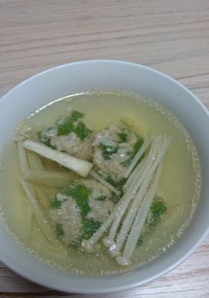 大葉たっぷり♪肉だんごスープ★-レシピのメイン写真
