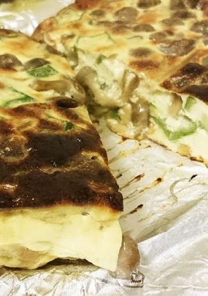 【混ぜて焼くだけ】ねばねばオムレツもどき-レシピのメイン写真