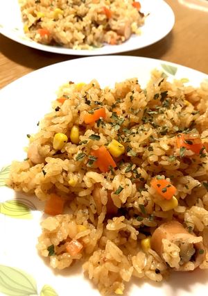 残り物カレーのウィンナーピラフ-レシピのメイン写真