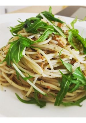 水菜とあみえびのパスタ-レシピのメイン写真