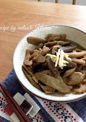 蒟蒻でかさ増し！簡単豚と牛蒡のしぐれ煮風-レシピのメイン写真