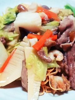 簡単◎八宝菜の皿うどん-レシピのメイン写真