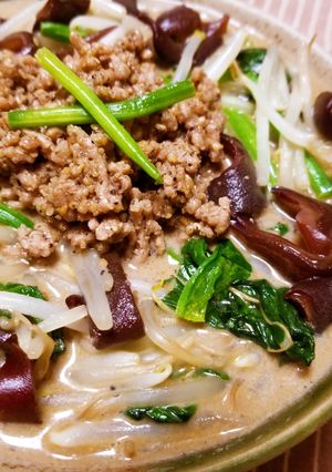 旨辛シャキシャキ！ きくらげ黒ごま担々麺-レシピのメイン写真