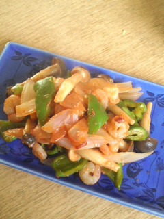 エビとたっぷり野菜のケチャップ炒め-レシピのメイン写真