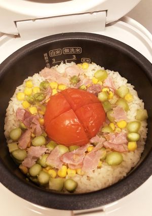 チーズが香る！簡単トマト炊き込みごはん-レシピのメイン写真