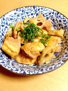 鳥ももと蓮根のコチュ味噌炒め-レシピのメイン写真