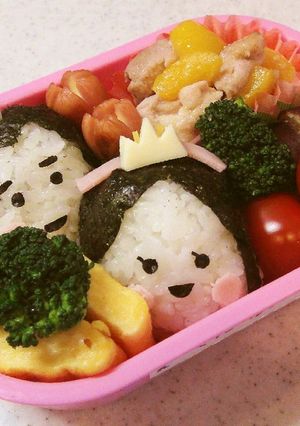 幼稚園　お弁当　ひな祭り（おにぎり）-レシピのメイン写真