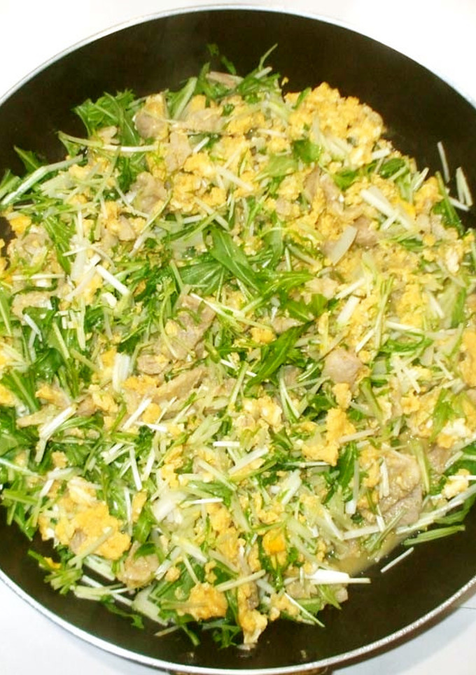 水菜の卵炒め♪簡単-レシピのメイン写真