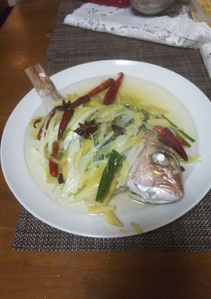 中華家庭料理・真鯛蒸し煮-レシピのメイン写真