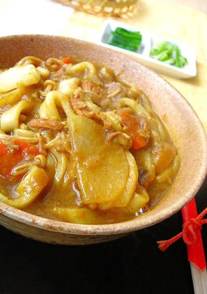 残ったカレーを♪土鍋でカレーうどん-レシピのメイン写真