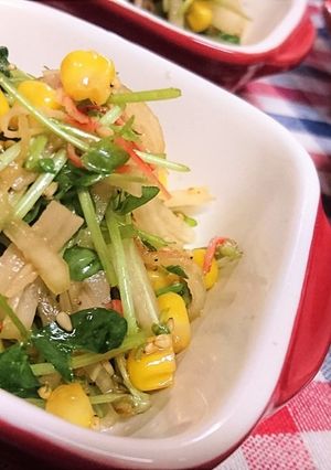 簡単★あと1品【大根と豆苗の中華和え】-レシピのメイン写真