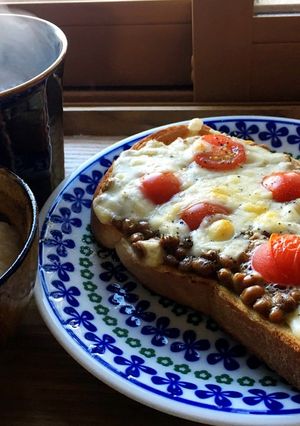 納豆トマトースト♡-レシピのメイン写真