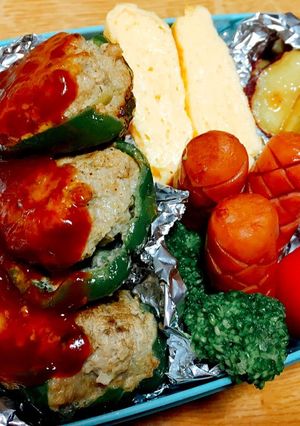 簡単！ぎゅぎゅっと、ピーマンの肉詰め☆-レシピのメイン写真