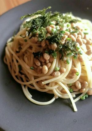 食わず嫌いさんぜひ。お吸い物納豆パスタ☆-レシピのメイン写真