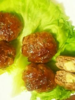 超簡単!チーズ照り焼きハンバーグ-レシピのメイン写真